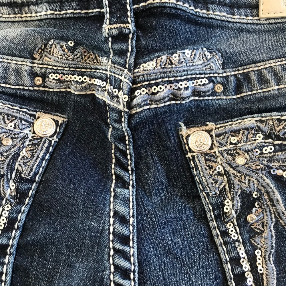 NWT Grace in LA capris/denim size 26 Easy Fit dark wash cowgirl country western - Picture 9 of 15